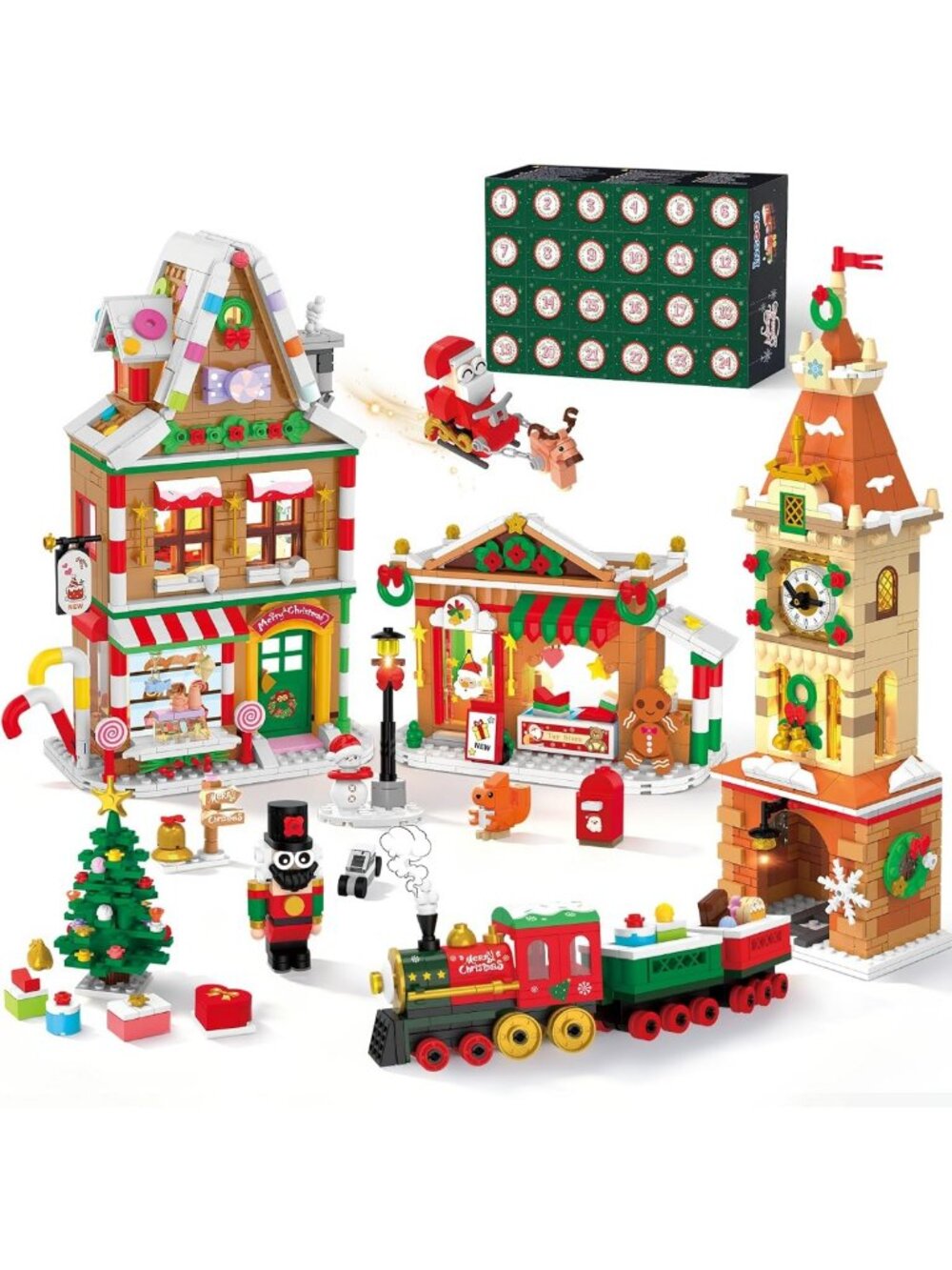 INSOON Advent Calendar 2026 Christmas Main Street Building Set with Lights